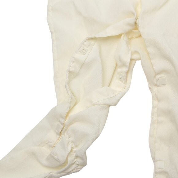 Vintage SEARS Baby Onesie Romper Sleeper Clothing Poly Cream Lace Buttons 1970s - Picture 7 of 8